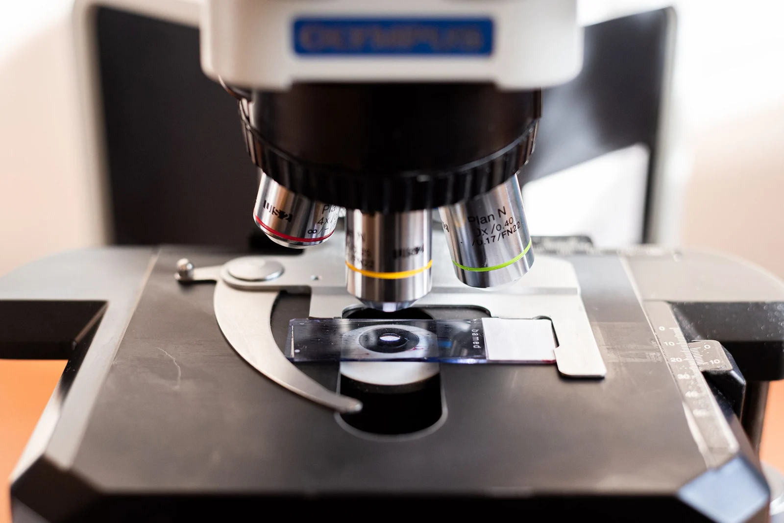 Mikroskop v laboratoři Cytohisto